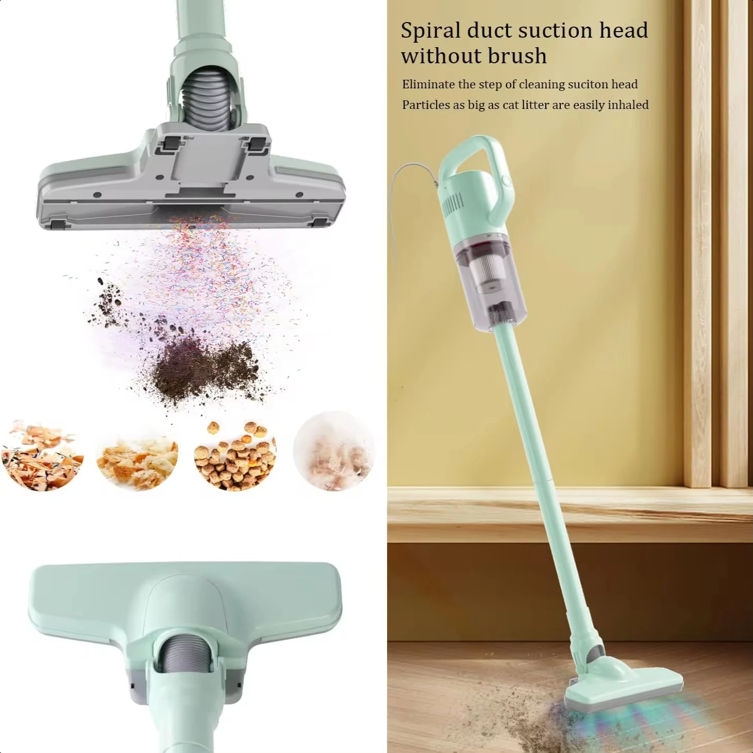 New Stick Vacuum Cleaner, Corded Handheld Vacuum Cleaner Mini  Broom  Pet Hair Hardwood Floor Cat Litter Carpet Cleaning