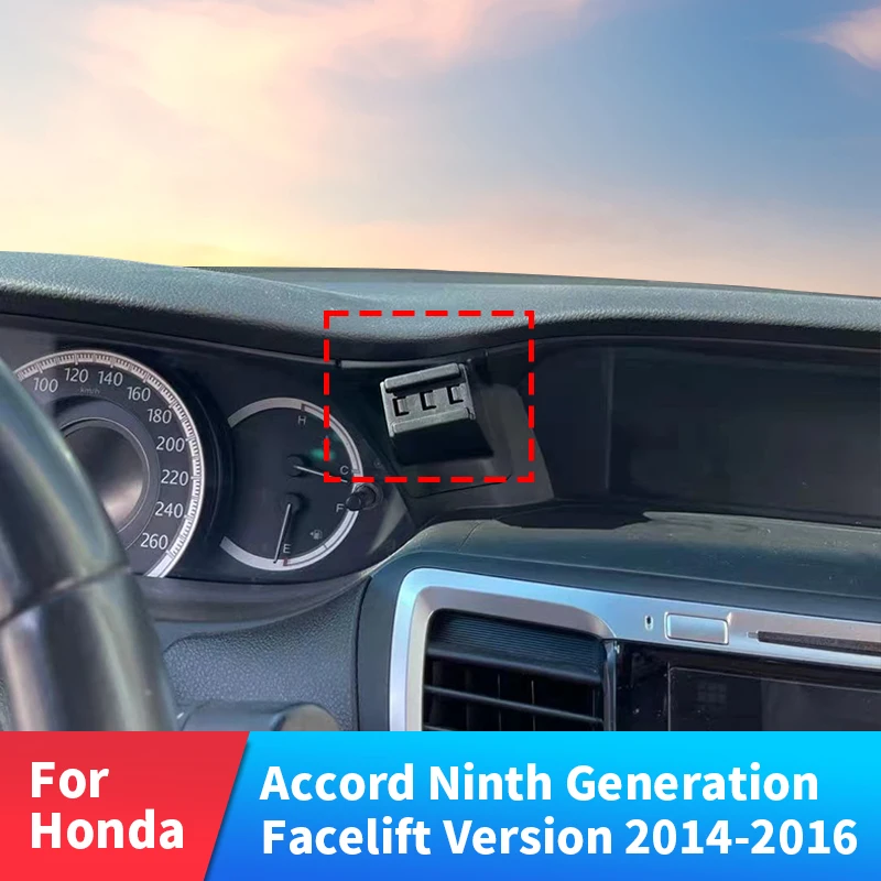 

Car Phone Holder Special Fixed Bracket Base for Honda Accord 9 9.5th Gen 2013~ 2015 2016 2017 Wireless Charging Car Accessories