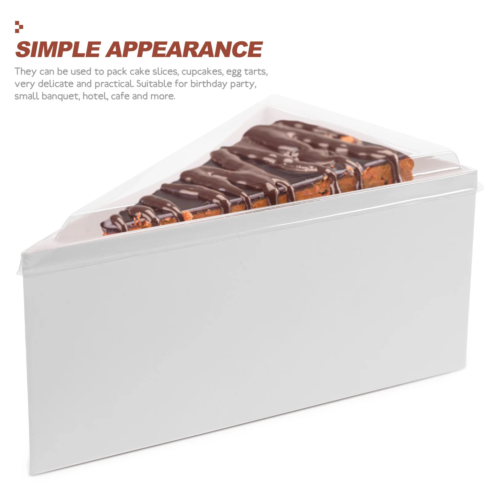 

50Sets Triangle Cake Boxes Reliable Cake Slice Packaging for Party Bakery Cupcake Muffin Dessert Box Cupcake Boxes