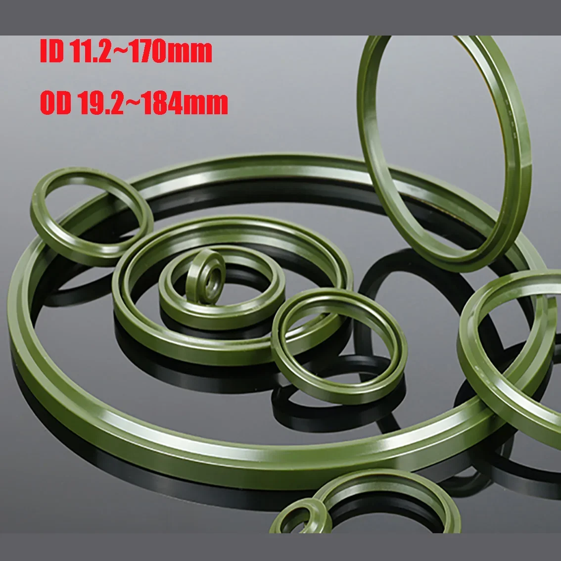 1Pcs ID 11.2/12.5/14/16/18/20/22/22.4/23.5mm-170mm DHS Type Hydraulic Cylinder Oil Sealing Ring Shaft Washer OD 19.2mm-184mm
