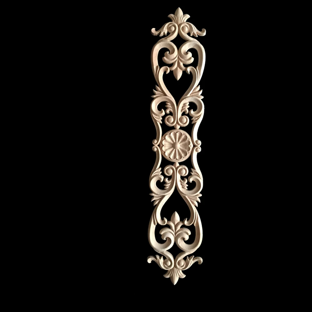 5/10PCS Vintage Unpainted Wood Carved Corner Onlay Applique Frame for Home Furniture Wall Cabinet Door Decor Crafts 48x10CM