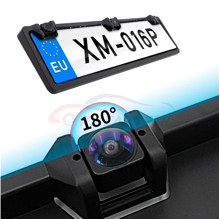 European License Plate Frame Backup Camera Led Rear View Camera With Reversing Radar System Parking Sensor Car Accessories