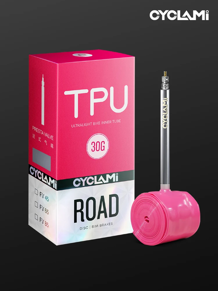 AliExpress CYCLAMI 4.0 TPU Inner Tube Stainless Steel Valve 30g Ultralight Presta FV For Road Bicycle Tires 700C 700 x 18 23 25 28 30 32 C