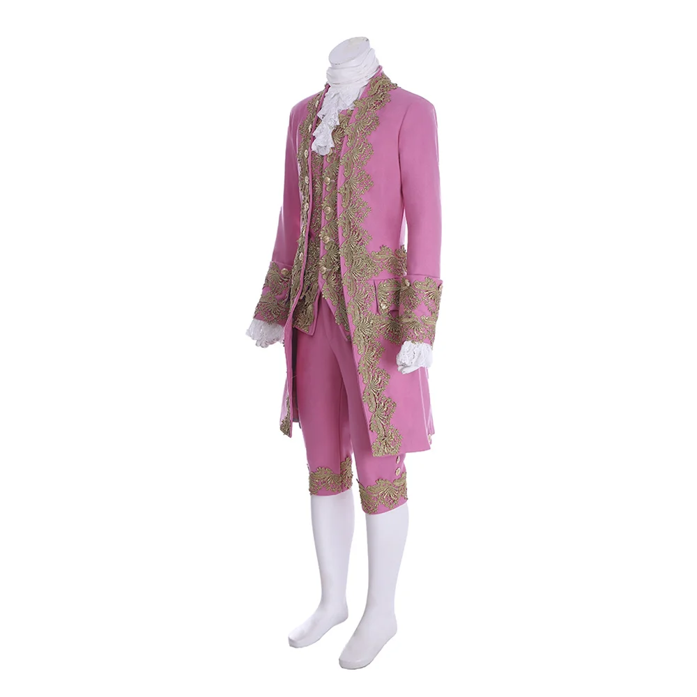 Regency Era Tailcoat Vest Suits Men's Victorian Court Fancy Costume 18th Century Noble Gentlemen Uniform Theater Performance