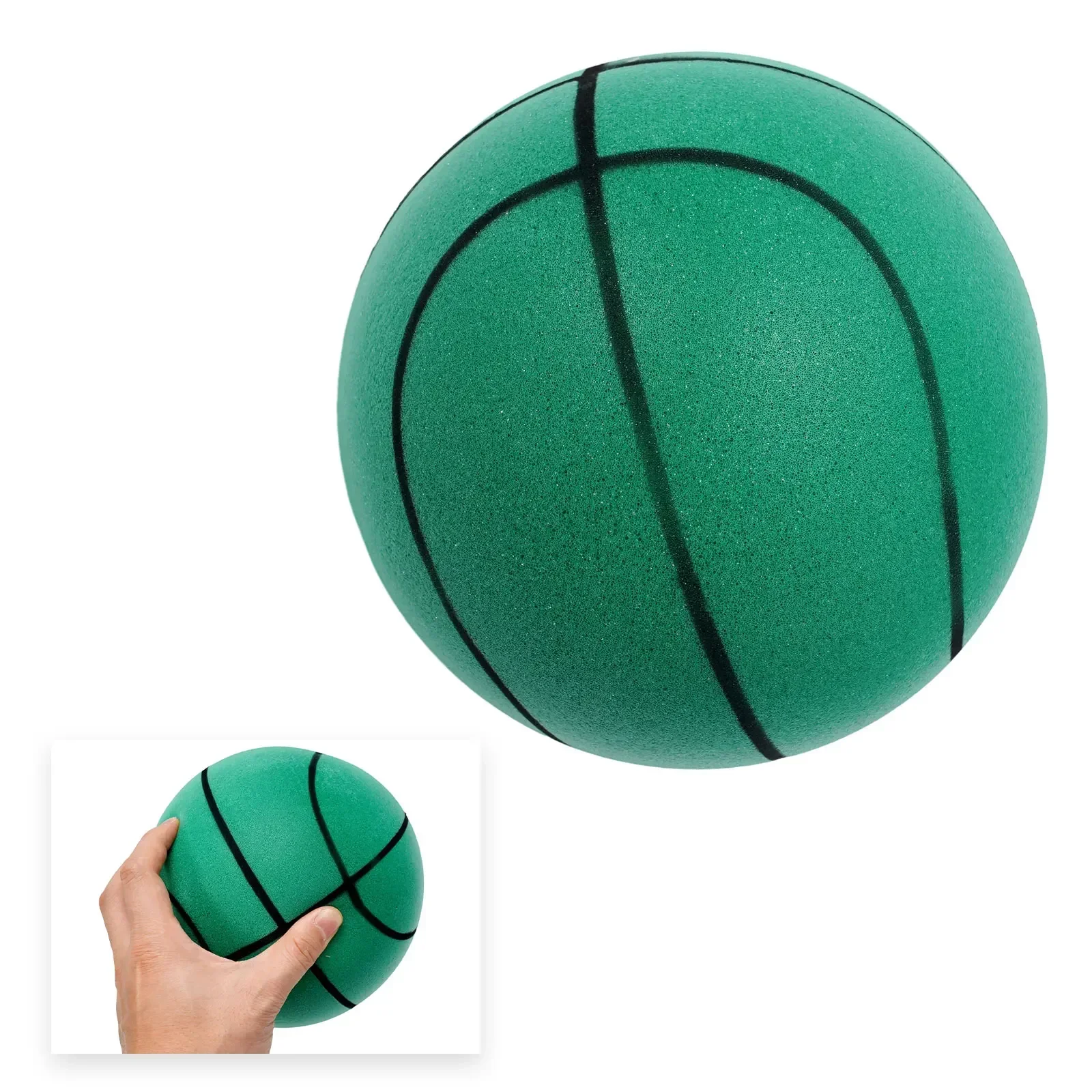 

Hot Diameter 21/18cm Silent High Density Foam Sports Ball Indoor Mute Basketball Soft Elastic Ball Children Sports Toy Games Par