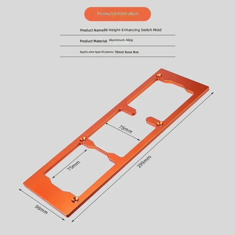 86 Type Wire Box Opening Die Aluminum Alloy Socket Template Switch Slotting Tool Woodworking Jig for Precise Cutting