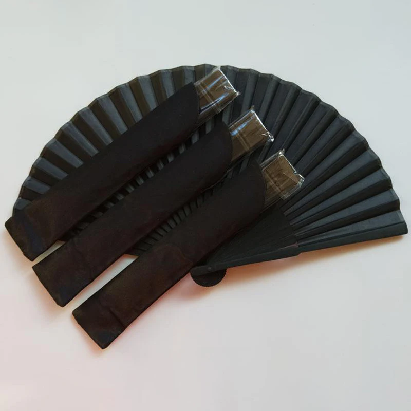 Black Hand Fan Vintage Folding Fans Wedding Party Favor Supplies Dance Home Party Folding Decorative Fans