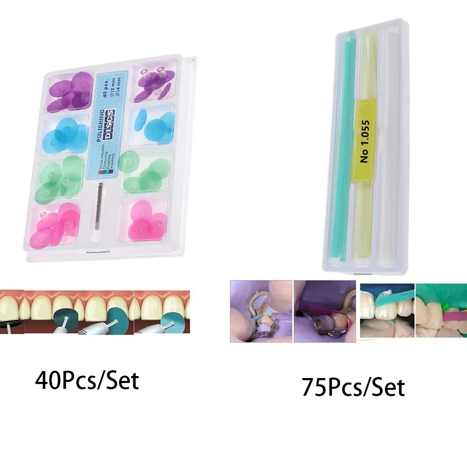 

1Set Dental Polishing Discs Dental Abrasive Strips Teeth Polishing Strips Mandrel Set Resin Filling Materials Dentistry Lab Tool