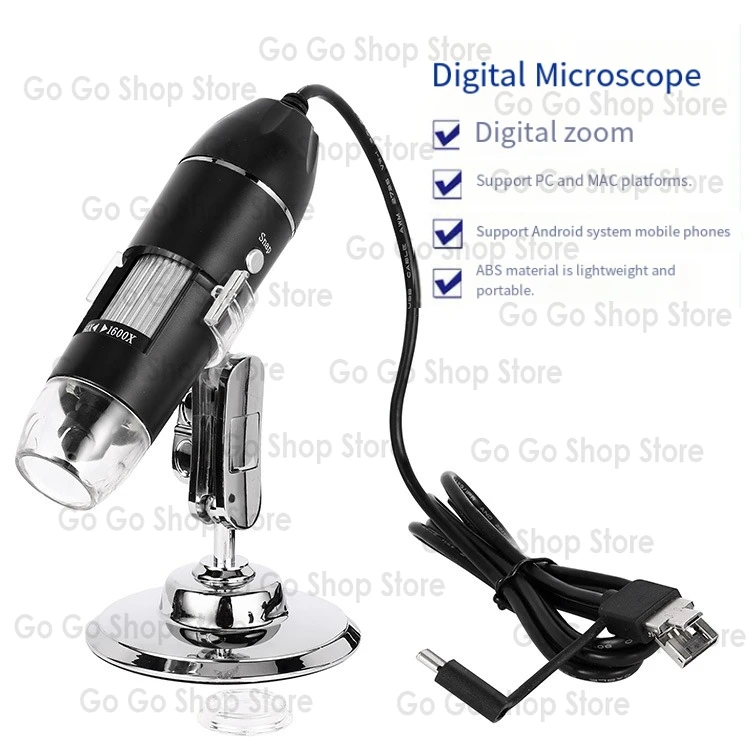 

1600 times three-in-one interface portable microscope with mobile phone computer digital microscope
