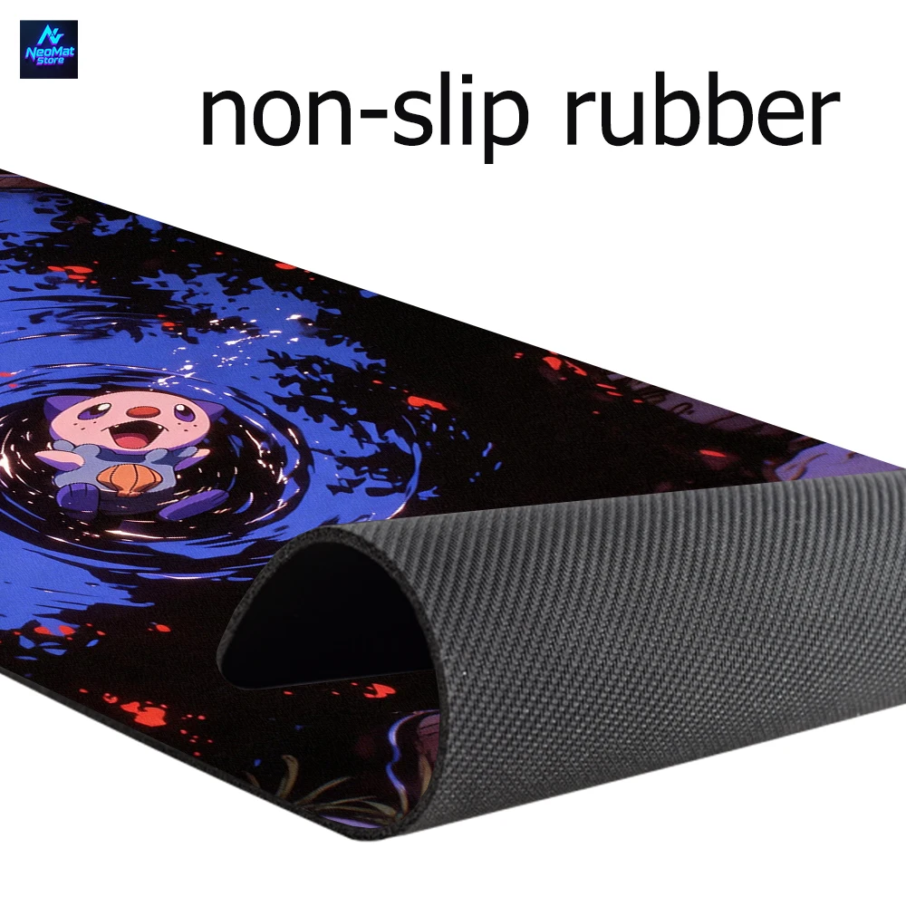 Japanese Anime Cute Mouse Pad Table Pond Scene 80x30cm Otter Rubber Nonslip Desk Mat Large Gaming Mousepad Gamer Mousepads