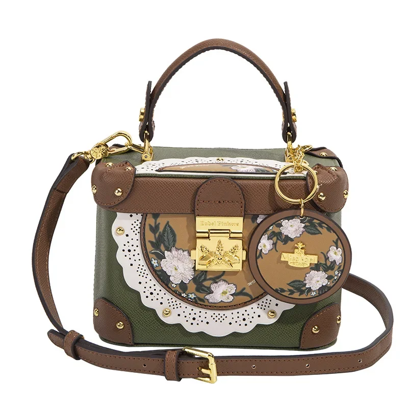 

Luxury Bags For Women New In Trend Fashion Rivet Exquisite Printed Handbag High Quality Flowers Sequined Designer Crossbody Bag