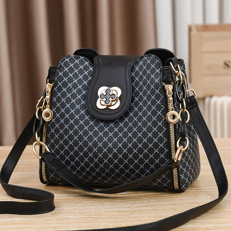 

Vintage High Quality Pu Leather Shoulder Bag Luxury Women Designer Handbag and Purse 2025 New Ladies Shopper Tote Bags