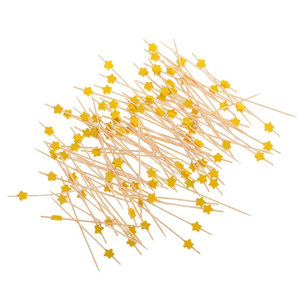 100Counts Cocktail Picks  Cupcake Sticks Wooden Toothpicks Cocktail Sticks  Party Supplies