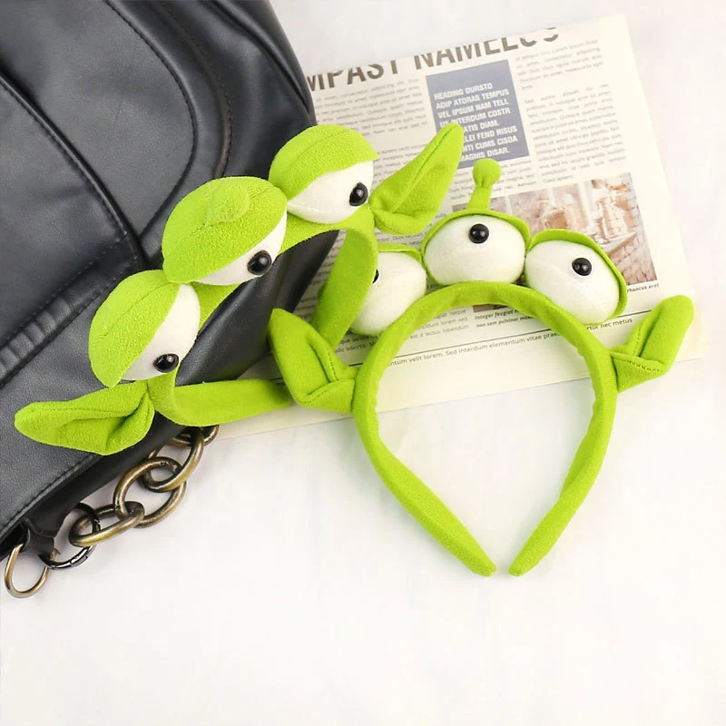 1/2PCS Three-Eyed Alien Headband Halloween Monster Plush Cute Headwear Hat Accessories For Theme Party Girls And Kids