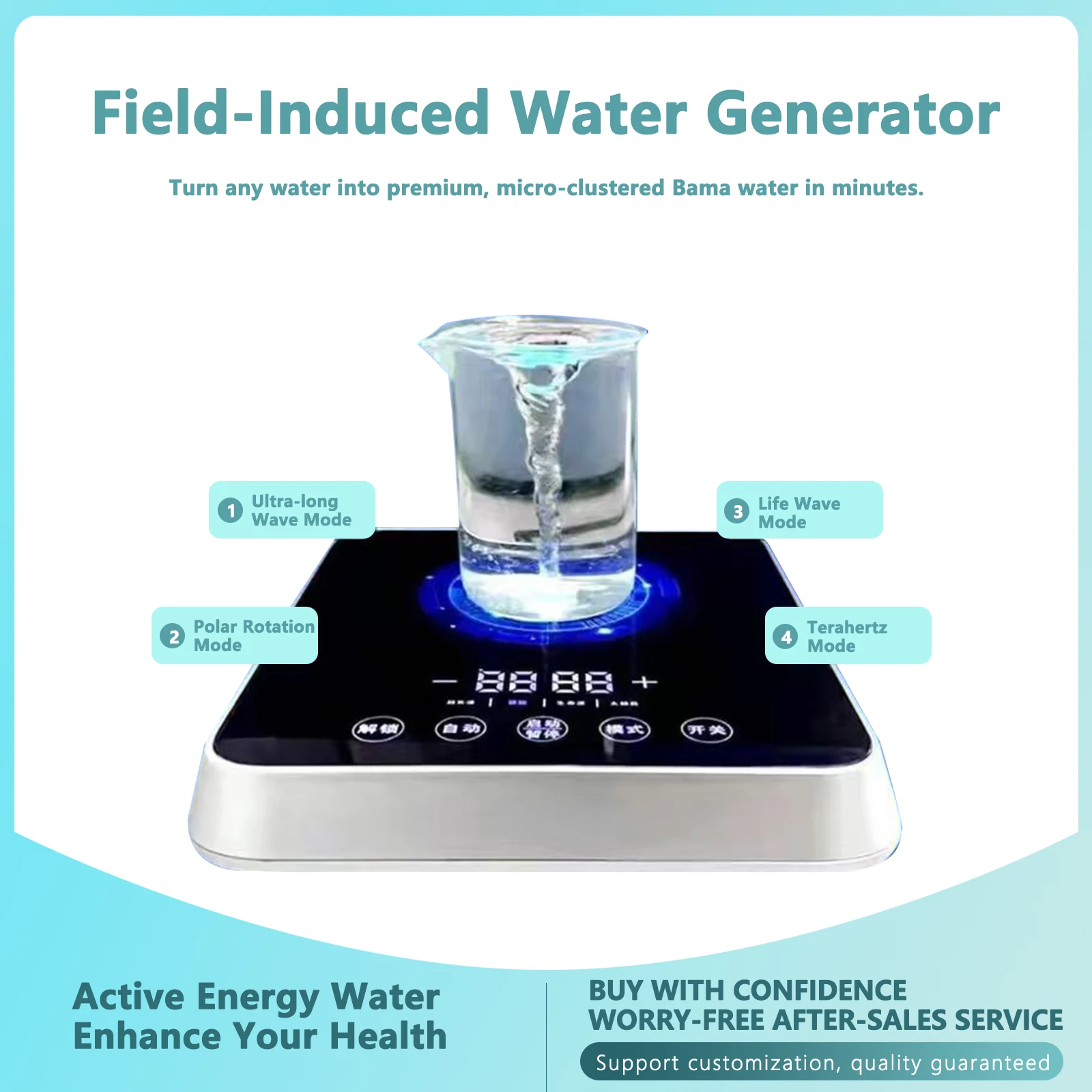 

Terahertz Multifunctional Health Water Machine 4 In 1 Automatic Mode Energy Activation & Healing Iteracare Water Devices