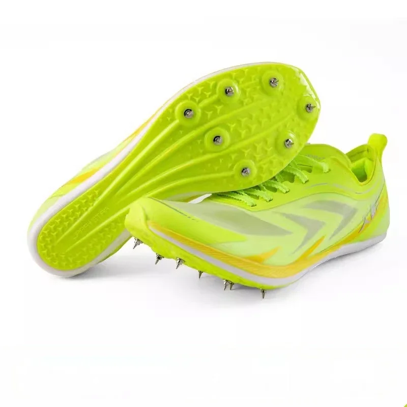 Lara Star Professional Track Field Spikes Shoes Full Nylon Plate Long Jump Short Running Competition Training Sprint Sneakers