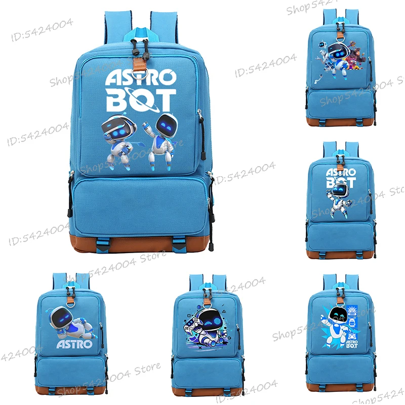 Bookbag for School Teenagers Funny Cartoon Character Robot Print Mochilas Para Estudiantes Astro Bot Computer Backpack Shouder