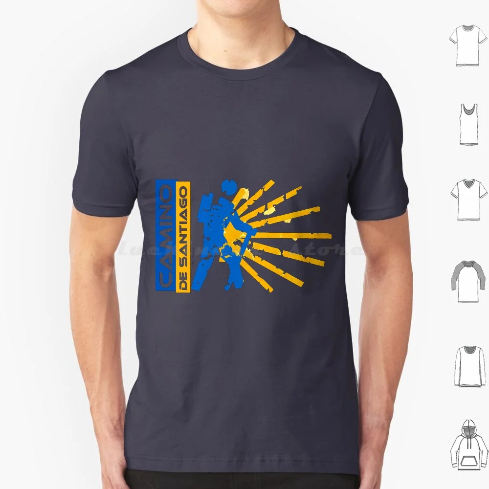 Camino De Santiago. Way Of St. James. Hiking Logo. T Shirt Men Women Kids 6Xl Way Of St James Camino Santiago Pilgrimage