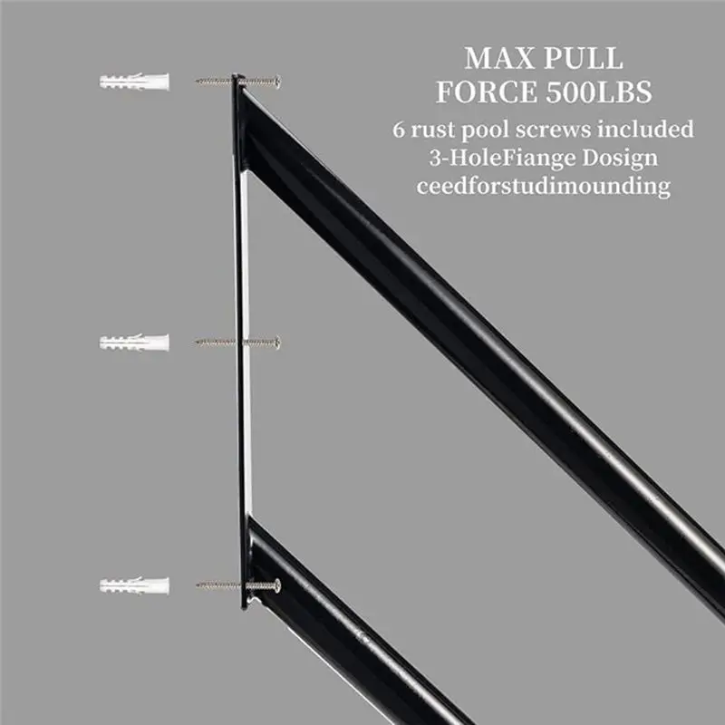 

ABMS-1 Pieces Handrail Support Holder Durable Stainless Steel Fixed Bracket Practical Stair Bathroom Wall Brackets