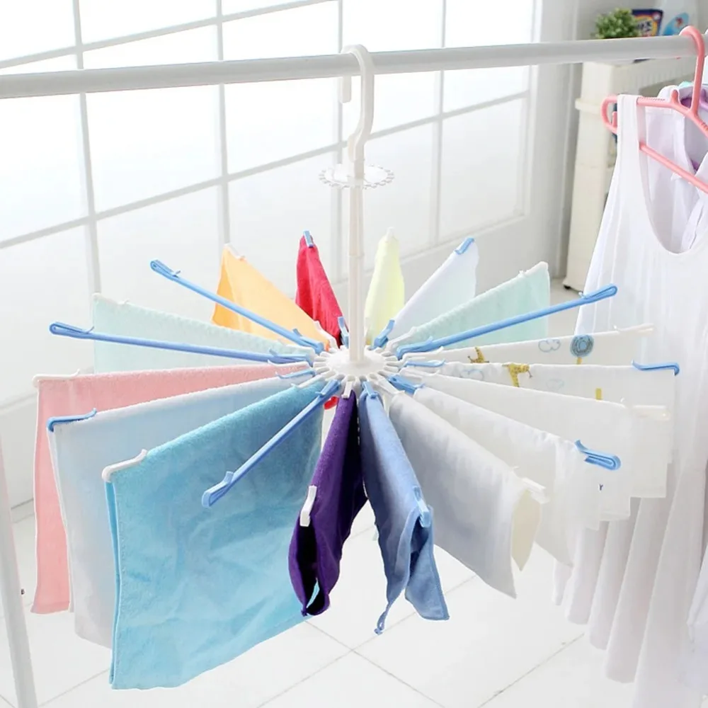 Plastic Umbrella Drying Rack Gifts Multifunctional Round Clothes Drying Rack Foldable Diaper Hanging Clothes Hanger