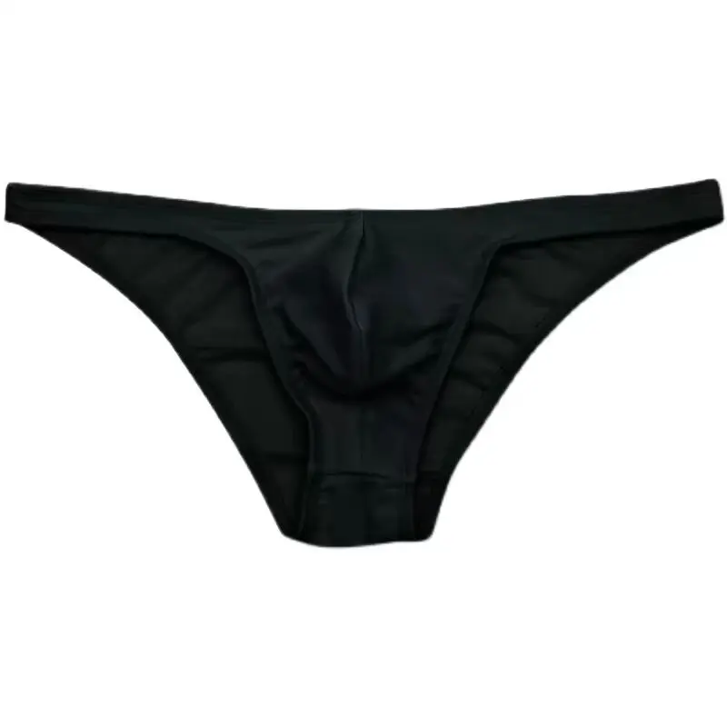 Pantaloncini da bagno a triangolo Sexy da uomo nuovi pantaloncini da bagno da spiaggia in Nylon di colore puro bianco e nero