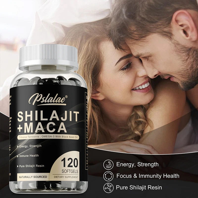 Shilajit + Maca - يعزز الطاقة والحيوية، ويخفف التوتر والقلق، ويوازن الهرمونات، ويحسن التفكير والذاكرة