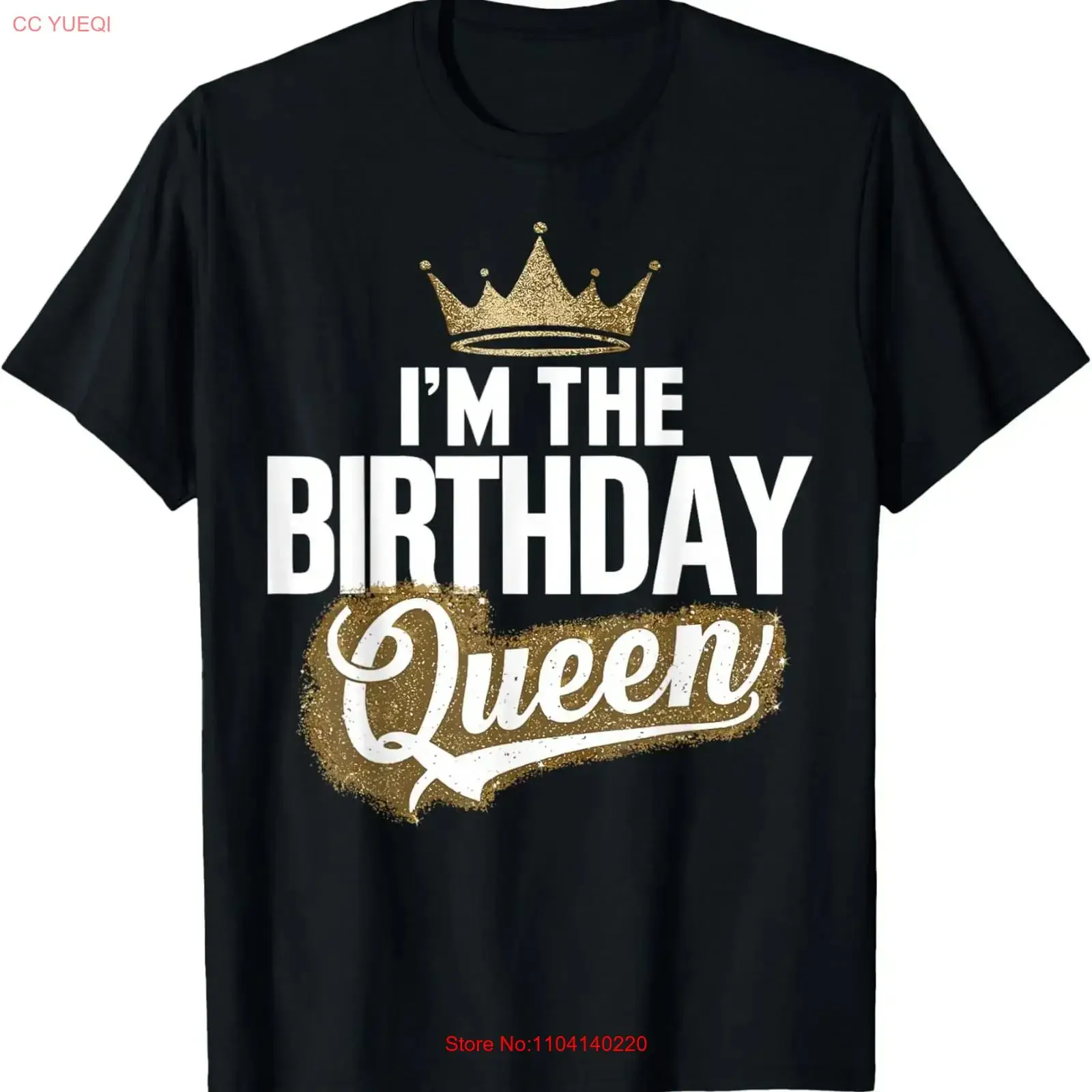 I'm The Birthday Queen Couples Matching Party T Shirt for Dad Mom vintage Washed graphic Stylish Soft Casual designer clothes