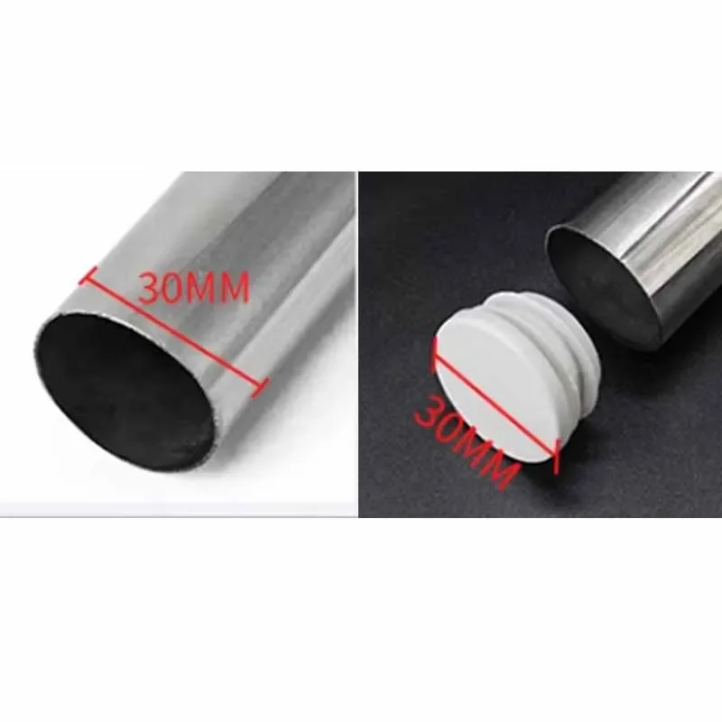 White Round Pipe Inserts Plugs Plastic Blanking End Cap 13mm 16mm 19mm 20mm 22mm~100mm Hardwood Floor Protector 2/4/8/10 pcs