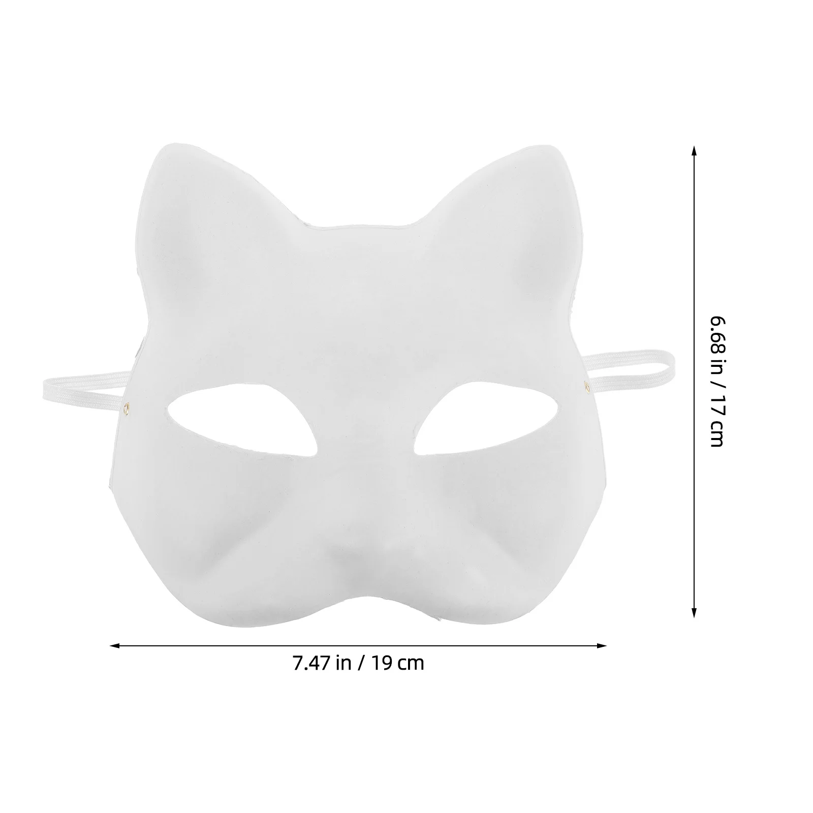 1Set DIY Cat Mask Felt Fabric Kit Paintable White Masks Halloween Cosplay Masquerade Party Mask to Paint Masquerade Masks
