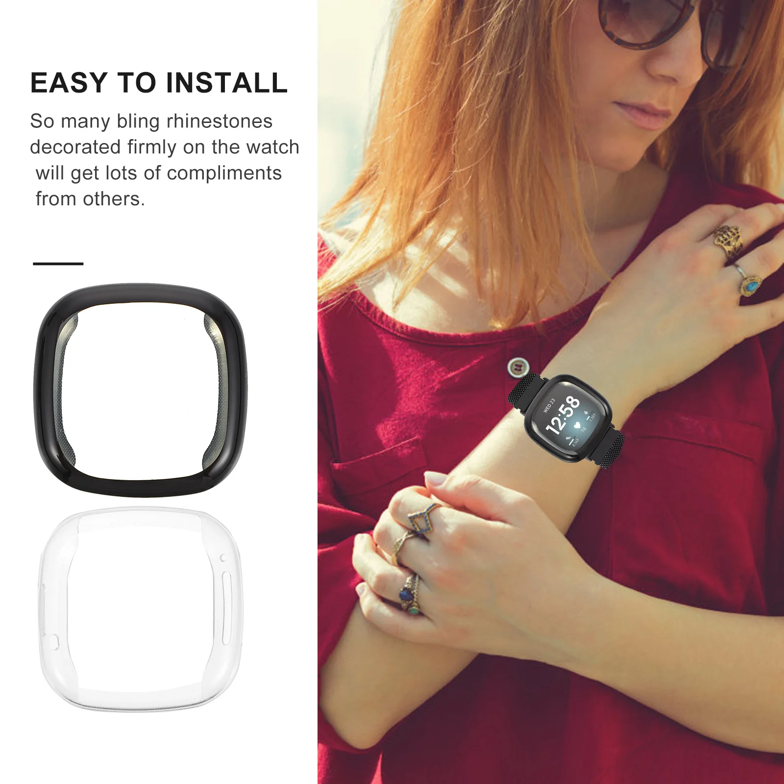 4pcs Electroplated Protective Case For Smartwatch Full Coverage Bumper Shell Tpu Screen Protector Smartwatch Protection Shell