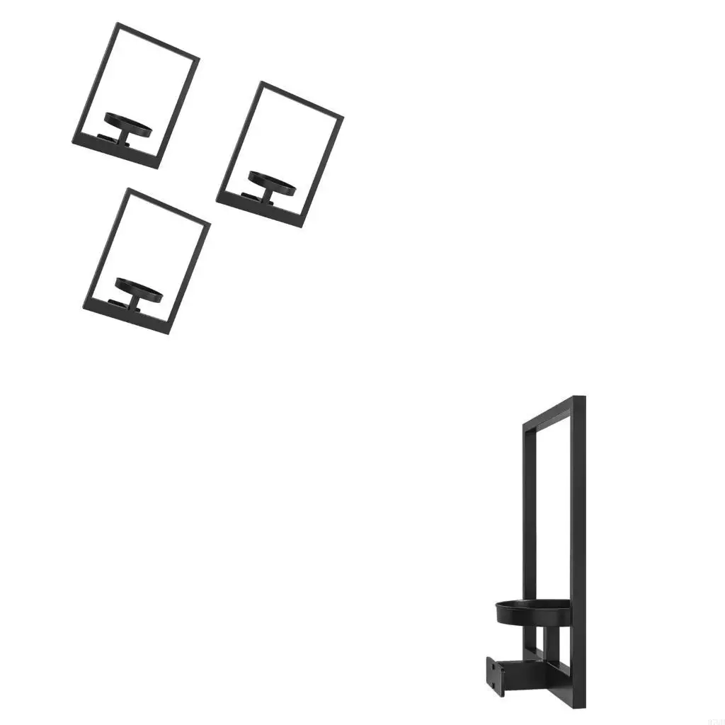 

97QD 3pcs Metal Wall Planter Shelf Indoor Outdoor Use Quick Assembly Home Improvement