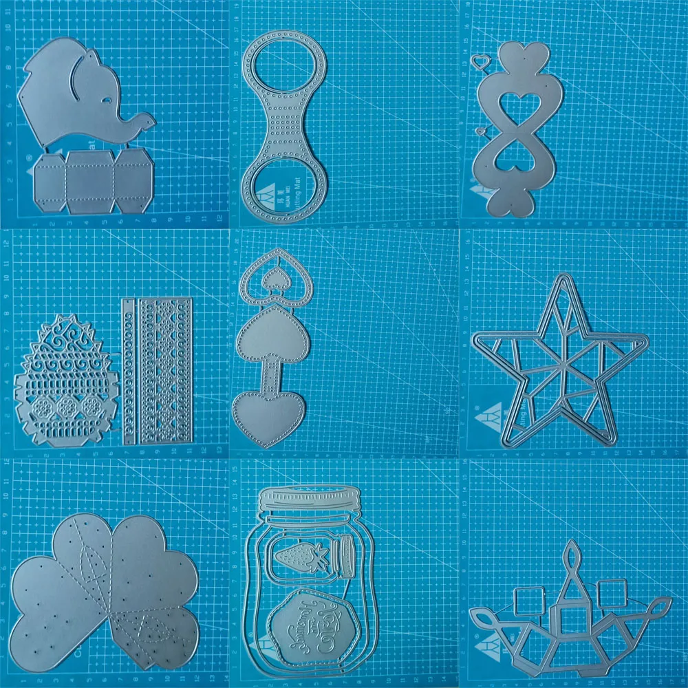 Faltschachtel Elefant Herz Metall Stanzformen Kartenherstellung Form Dekoration Scrapbook Papier Handwerk Messerform Klinge Punch Schablonen