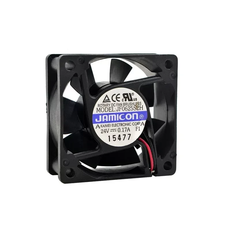 Original JAMICON Kaimei JF0625S2H 24V 0.17A 6025 Two-Wire Inverter Cooling Fan for Industrial Equipment