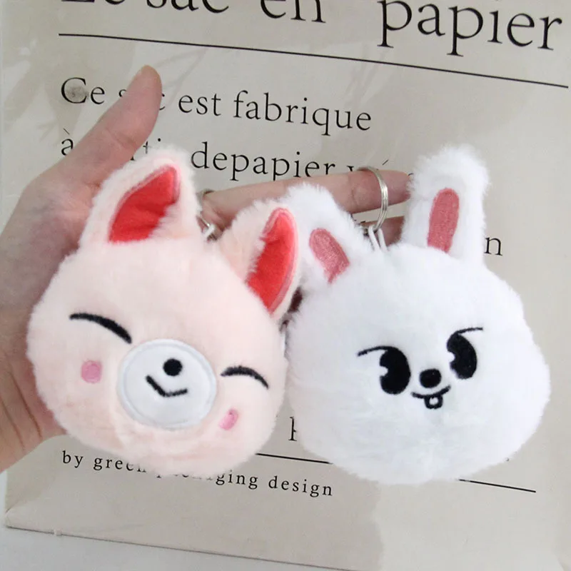 New StrayKids Korean celebrity Li Longfu plush toy coin purse headphone bag SKZOO coin miscellaneous bag cute pendant, gifts