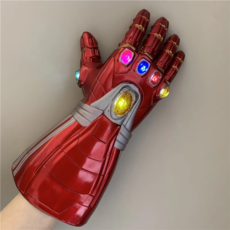 FC 1:1 Thanos Iron Man Glove LED Light Gauntlet Avengers Superhero Weapen Gloves Marvel Hero Captain America Cosplay Thor Gift