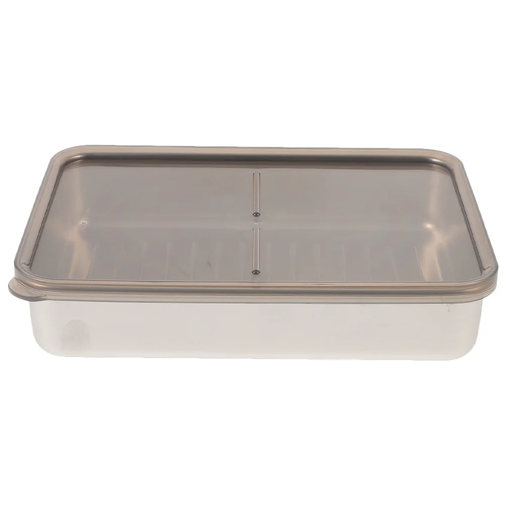 

Stainless Steel Lunch Box Fruit Storage Case Picnic Cheese Container Refrigerator Food Sealing Box Portable Fresh-Keeping