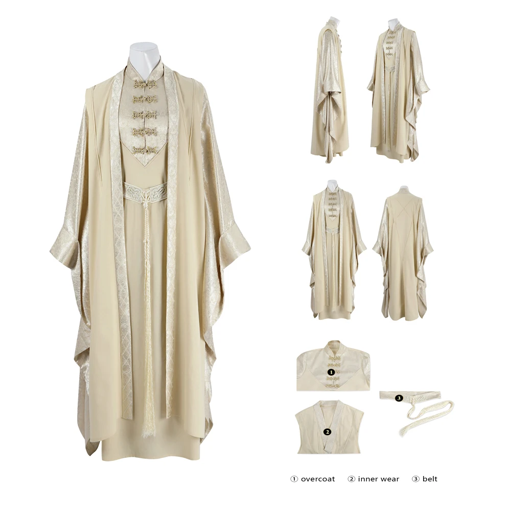 

Game Ring Cosplay Saruman Cosplay Costume White Costume Halloween Christmas Adult Male Role Playing Costume