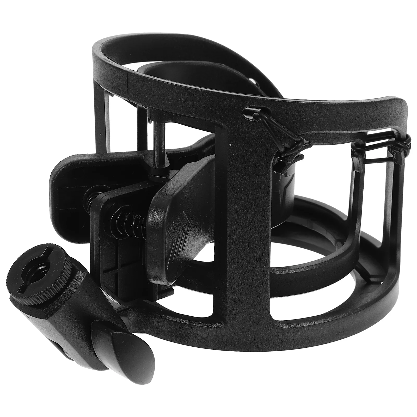 

Mic Stand Clip Universal Microphone Holder Adjustable Antivibration Durable Plastic for Indoor Outdoor Radio Use