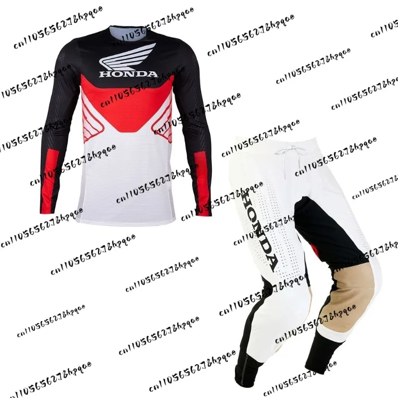 

Honda 2026 Off Road Motorcycle Clothing Motocross Jersey Long Sleeves and Pants Set MX Gear Set ATV Dirt Bike Suit Breathable