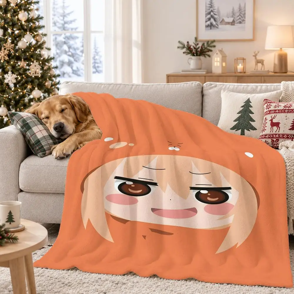 Anime Himouto! Umaru-chan Throw Pet Flannel Blanket Throw Blanket for Living Room Bedroom Bed Sofa Picnic Cover kids