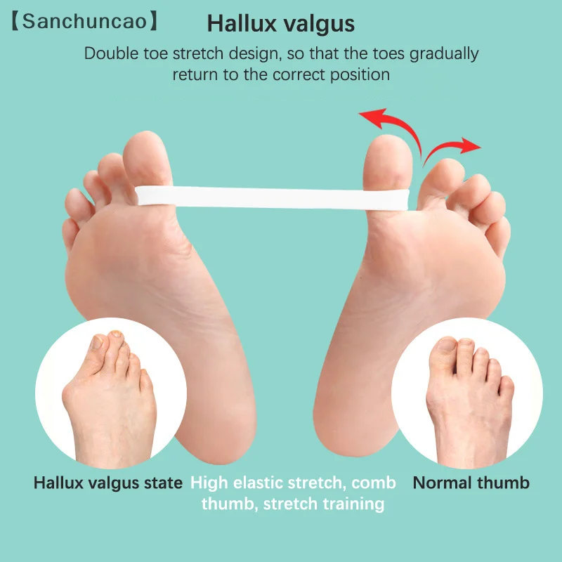 Silikon Zugband Hallux Valgus Von Fuß Korrektur Training Exerciser Gürtel Zehenspreizer Daumen Gummiband Fußpflege Werkzeuge