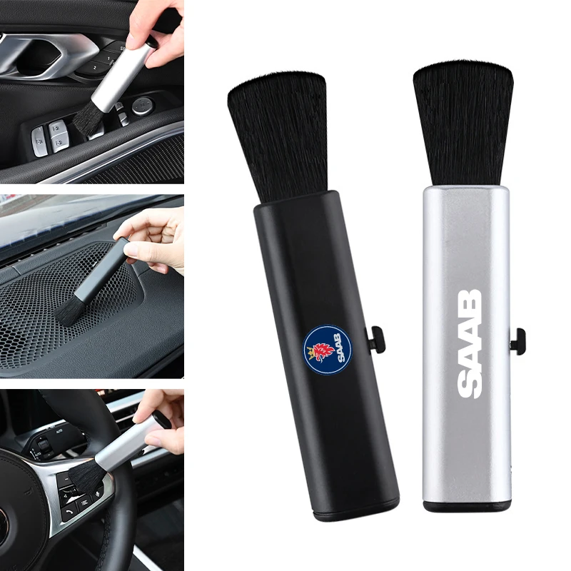 For Saab Scani 93 94 95 99 900S 9000 Hirsch 93X 94X 95X Aero Car Retractable Cleaning Brush Air Outlet Cleaning Soft Brush