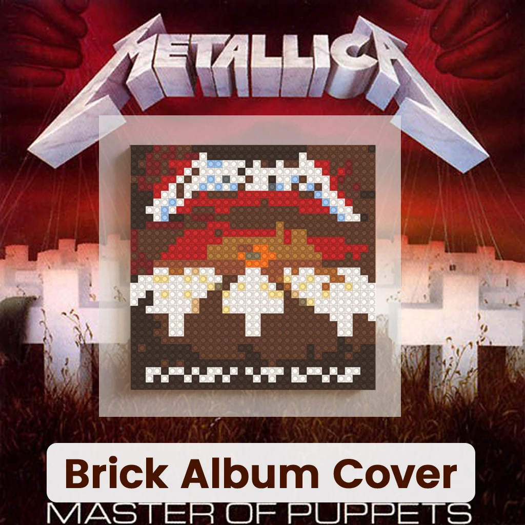 

Rock Band M-METALLICA Music Ablum Cover DIY Gift MOC Mosaic Building Blocks Art DIY Brick Painting Wall Decor
