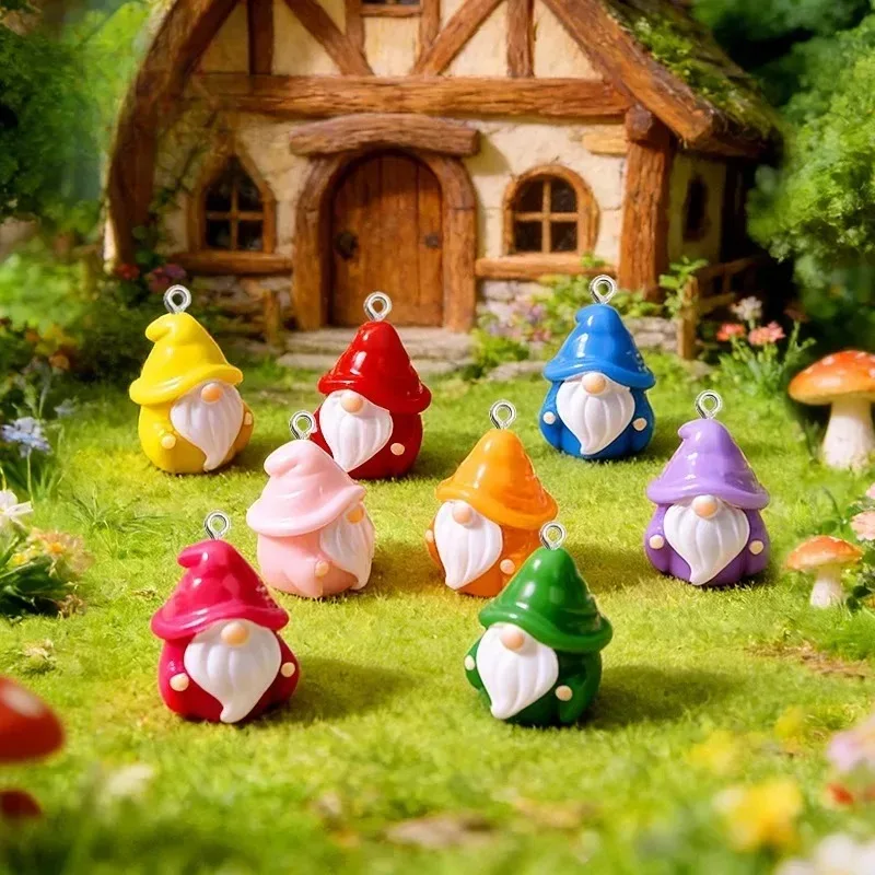 10Pcs Lovely Cartoon Girl Resin Charms Kawaii Small Pendants DIY Craft Accessories for Earrings Necklaces Keychains