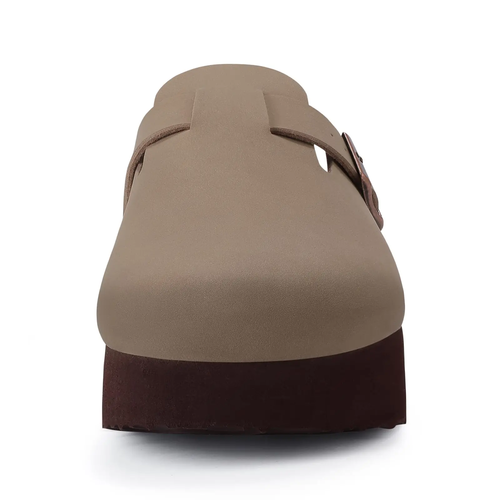 Evshine New Women Clogs Slippers Fashion Women Clogs Slippers Summer Mules Outdoor Cork Suede Flat Sandals Indoor Soft Home Shoe