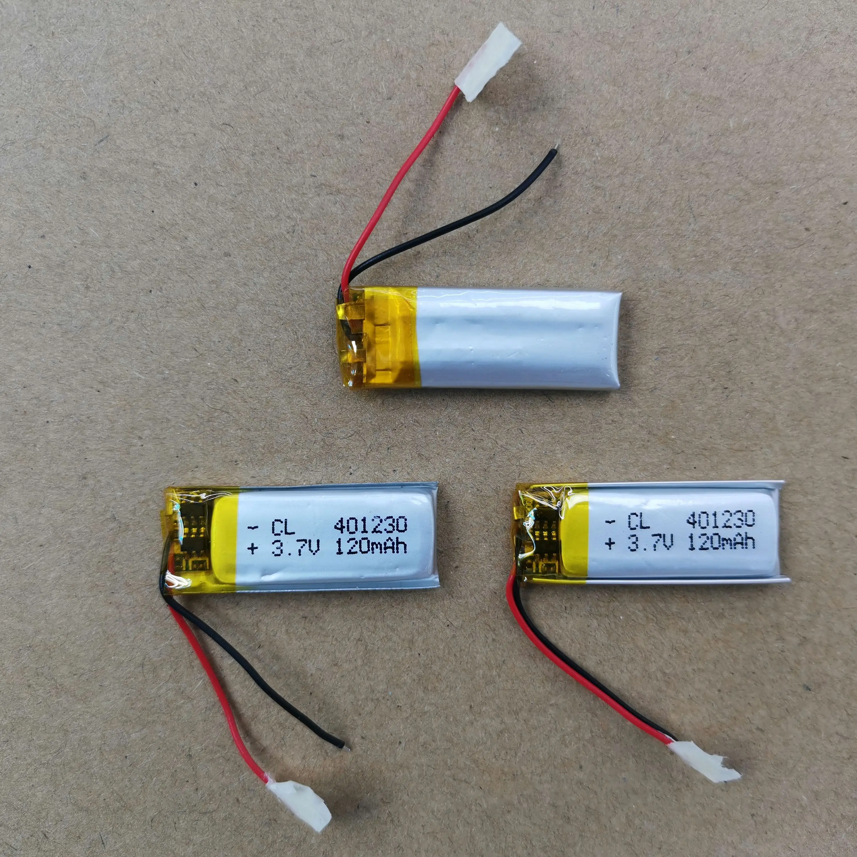 3.7V 2 wires 401230 041230P lithium battery with protection board , used for bluetooth MP4 1pcs/lot