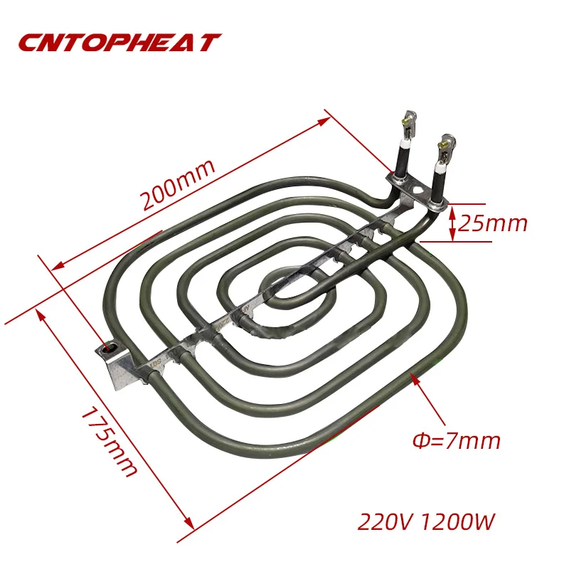 Đồng Hồ Nam Dây Thép Không Gỉ Điện Hình Ống Nóng 220V 1900W Lò Nướng Nóng Bếp Làm Nóng