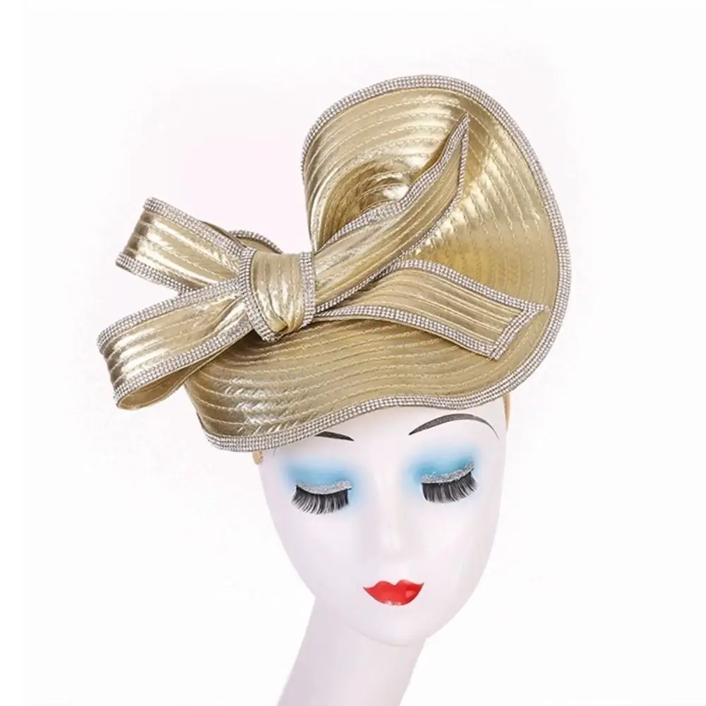 

Exquisite Vintage Fascinator Hat Elegant Bowknot Hair Band Bow Rhinestone Headband Formal Hat Hair Hoop Masquerade Hair Band