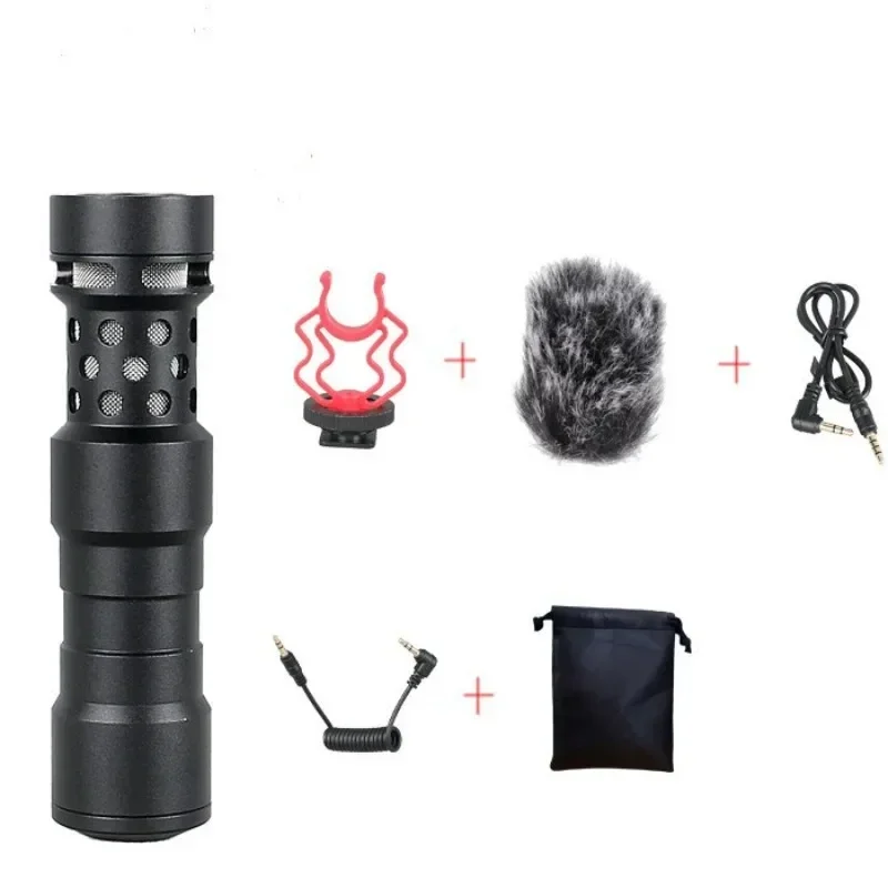 Mobile phone radio microphone, camera video recording microphone, wired portable noise reduction recording microphone