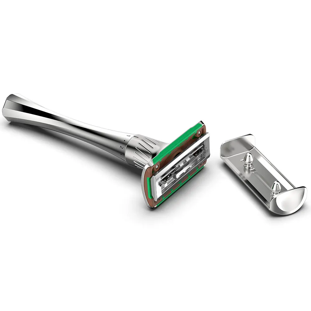 Mingshi Safety Razor Straight razor For Men Adjustable  Close Shaving Classic Double Edge Razor Blades knife